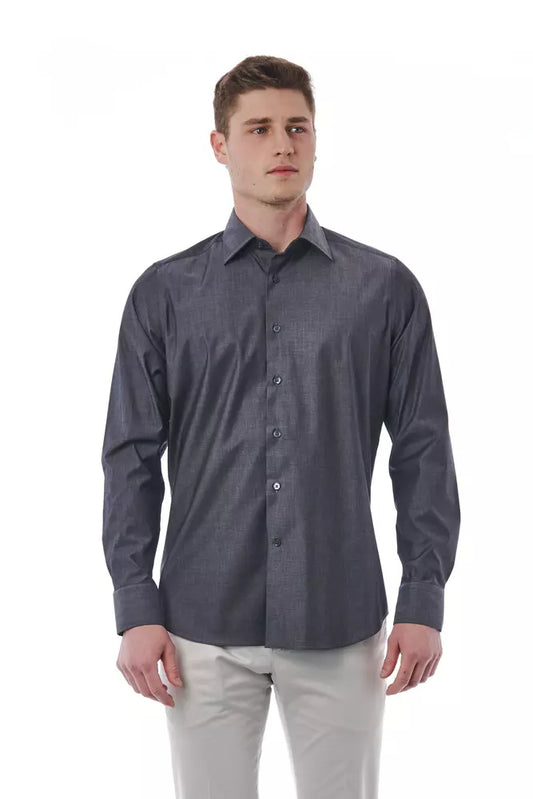 Bagutta Gray Cotton Shirt for Men