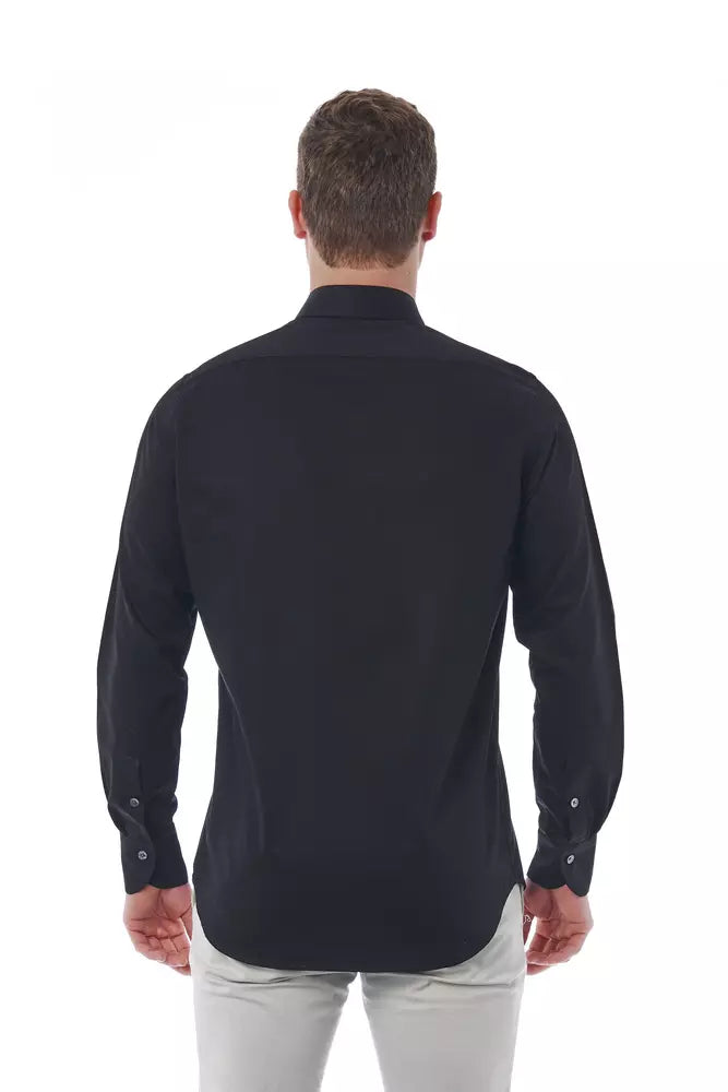 Bagutta Black Cotton Shirt for Men