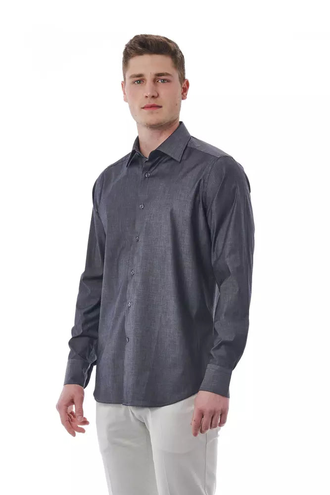 Bagutta Gray Cotton Shirt for Men