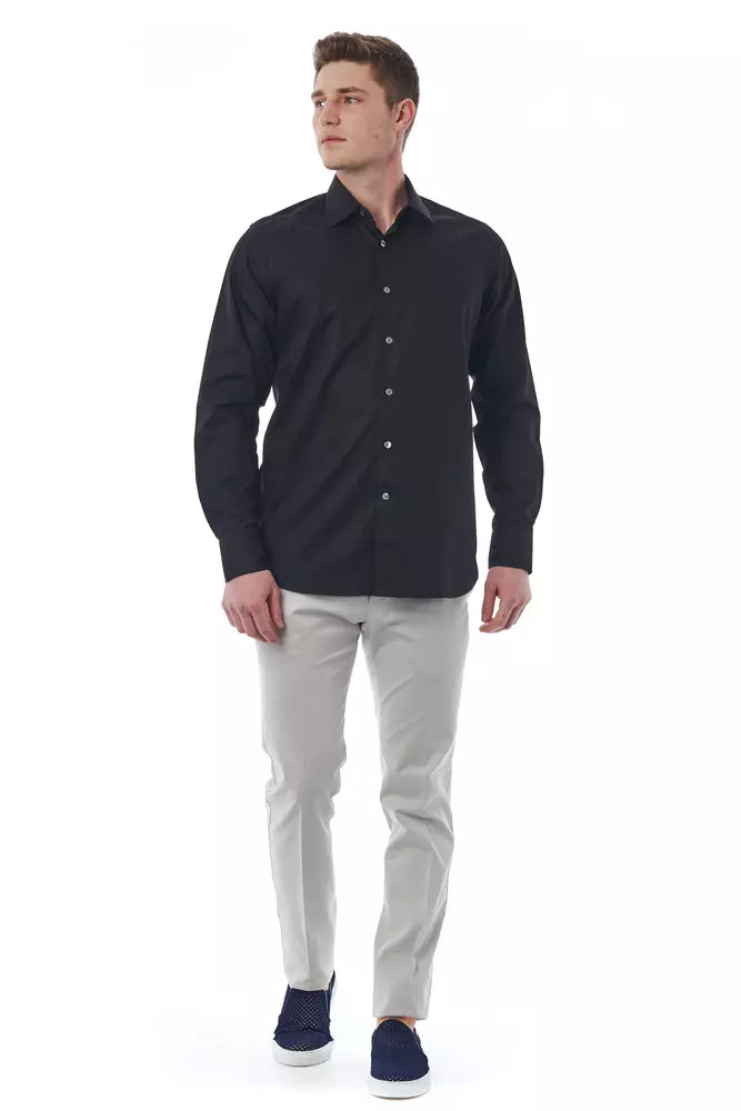 Bagutta Black Cotton Shirt for Men