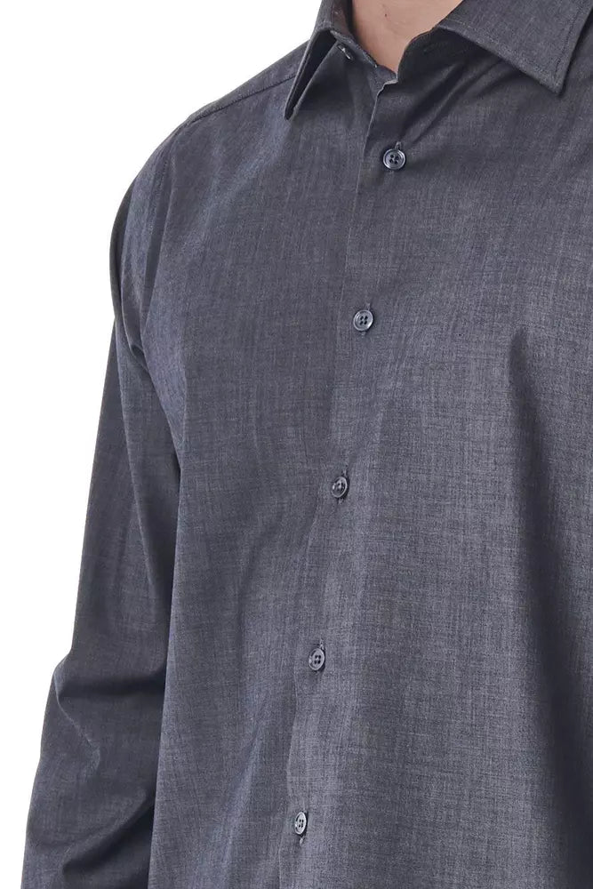 Bagutta Gray Cotton Shirt for Men