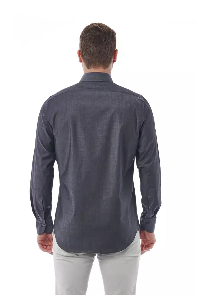 Bagutta Gray Cotton Shirt for Men