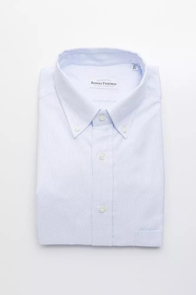 Robert Friedman Light Blue Cotton Shirt for Men