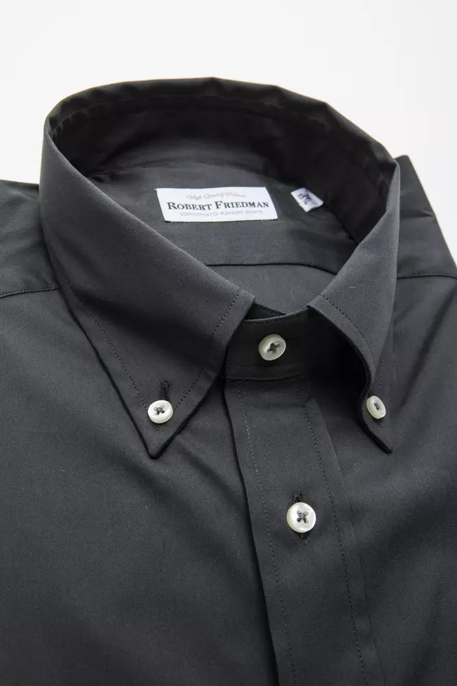 Robert Friedman Gray Cotton Shirt for Men