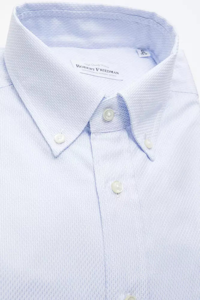 Robert Friedman Light Blue Cotton Shirt for Men