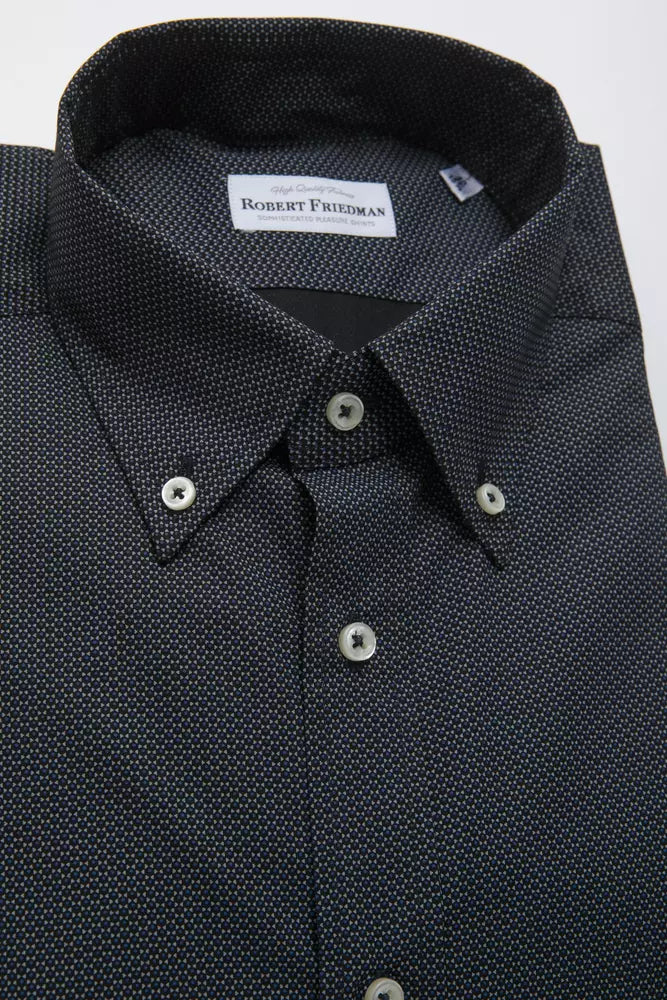 Robert Friedman Black Cotton Shirt for Men