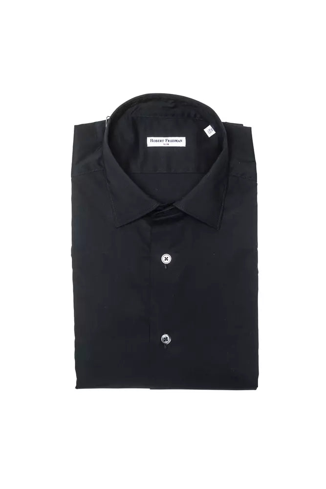 Robert Friedman Black Cotton Shirt for Men