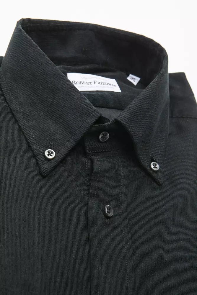 Robert Friedman Black Cotton Shirt for Men