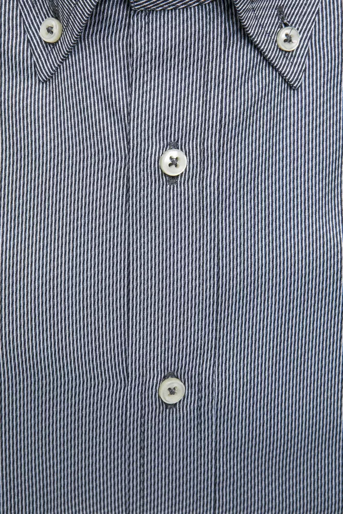 Robert Friedman Blue Cotton Shirt for Men