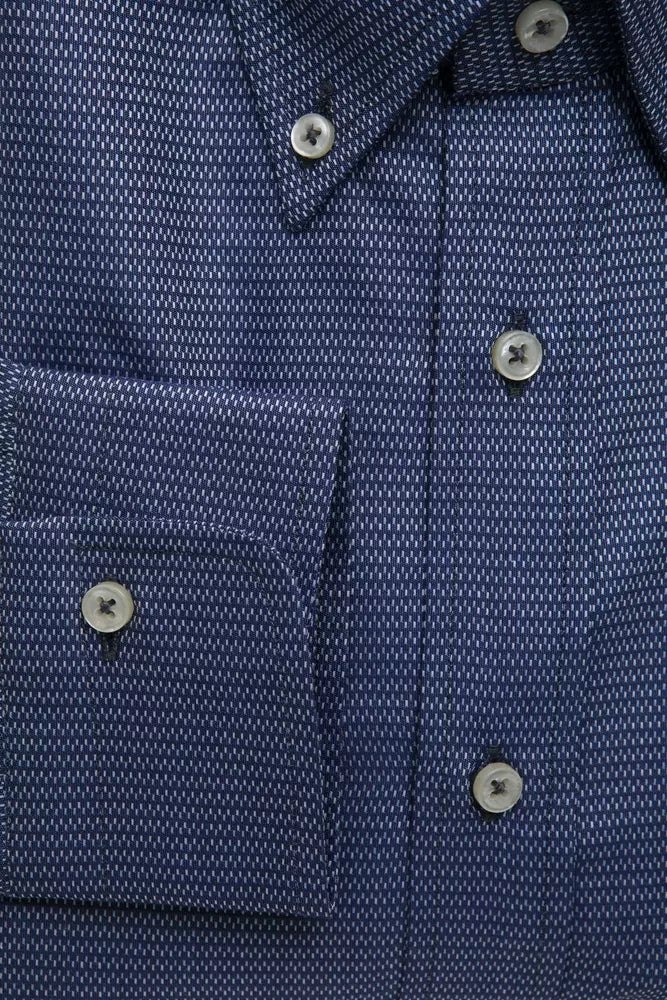 Robert Friedman Blue Cotton Shirt for Men