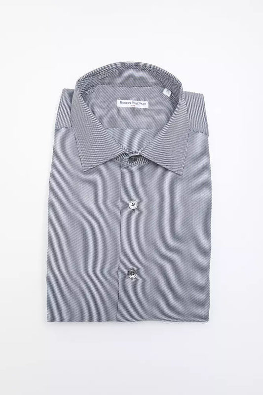 Robert Friedman Blue Cotton Shirt for Men