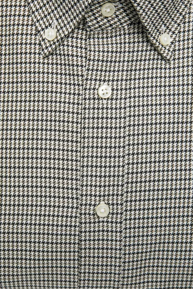 Robert Friedman Beige Cotton Men's Shirt