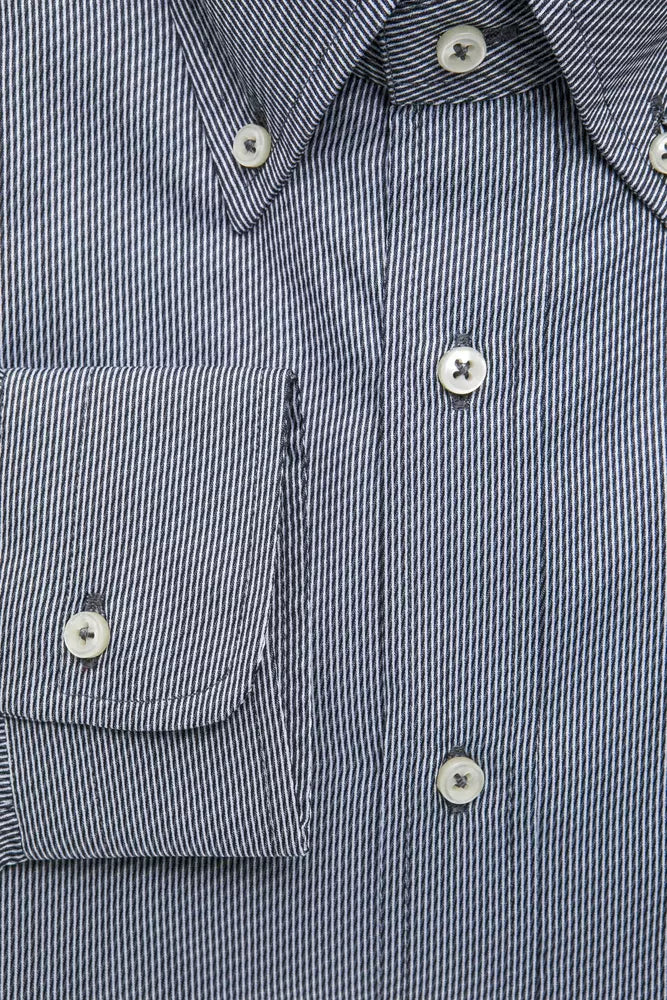 Robert Friedman Blue Cotton Shirt for Men