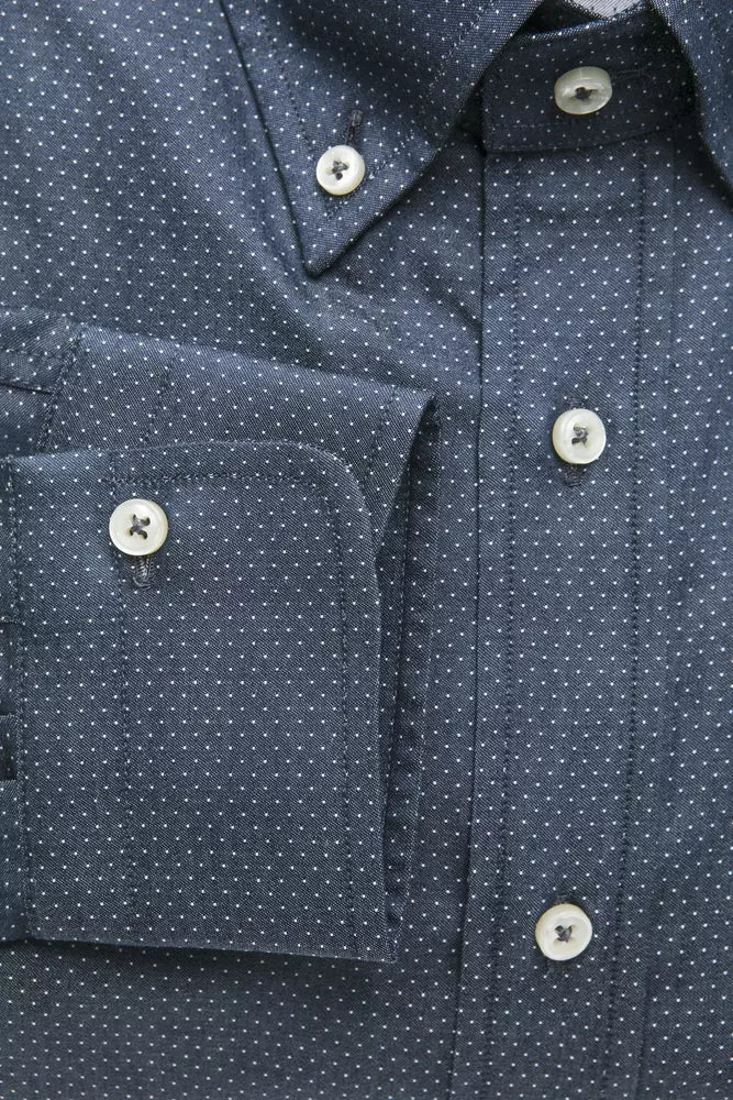 Robert Friedman Blue Cotton Shirt for Men