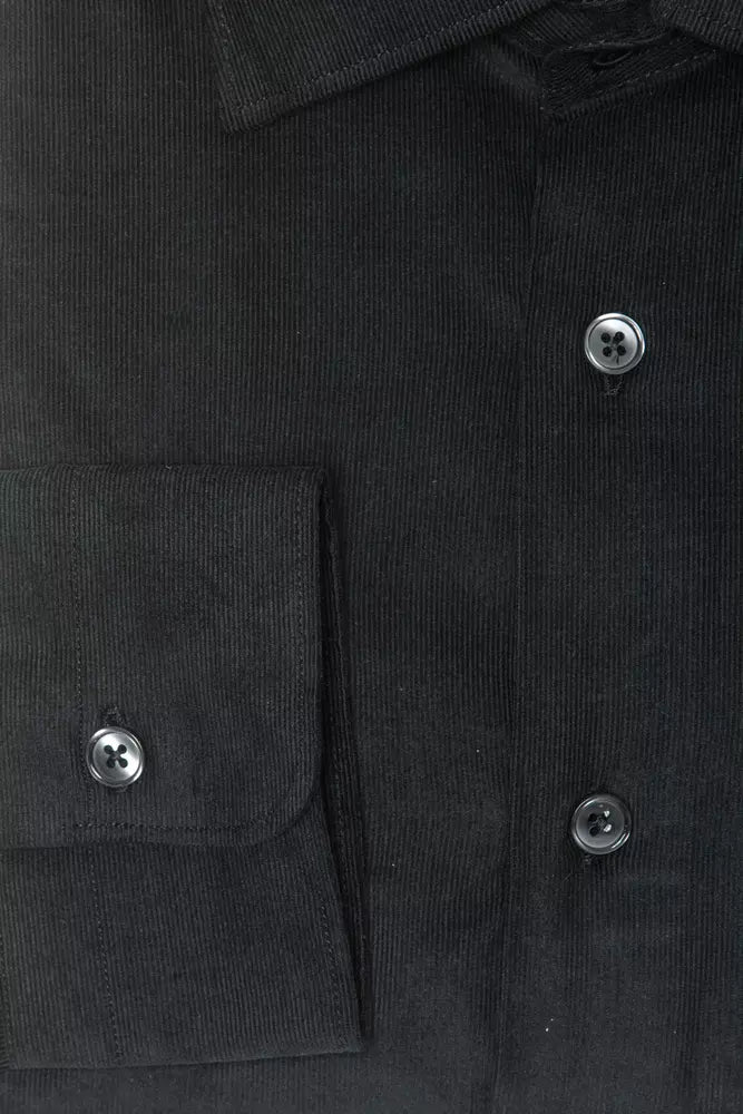 Robert Friedman Black Cotton Shirt for Men