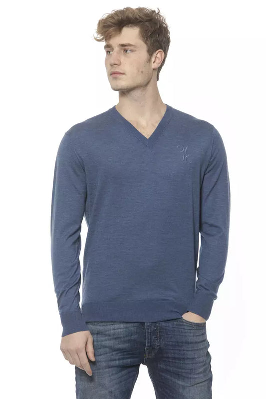 Billionaire Italian Couture Elegant men's V-neck cashmere sweater