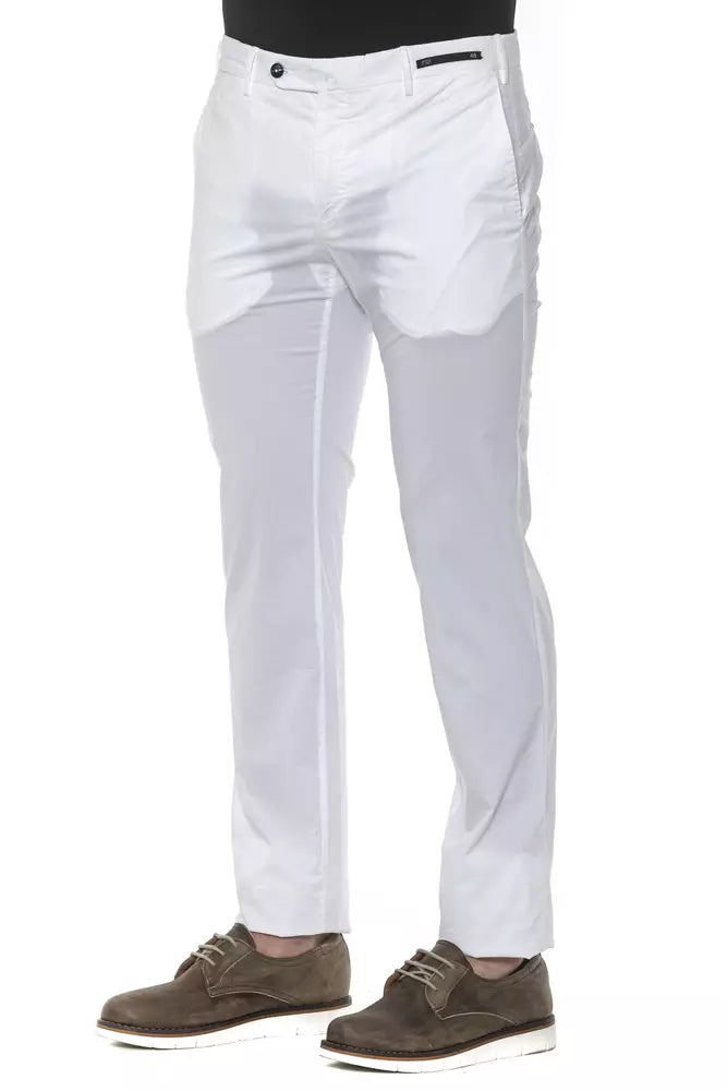 PT Torino White men's cotton trousers