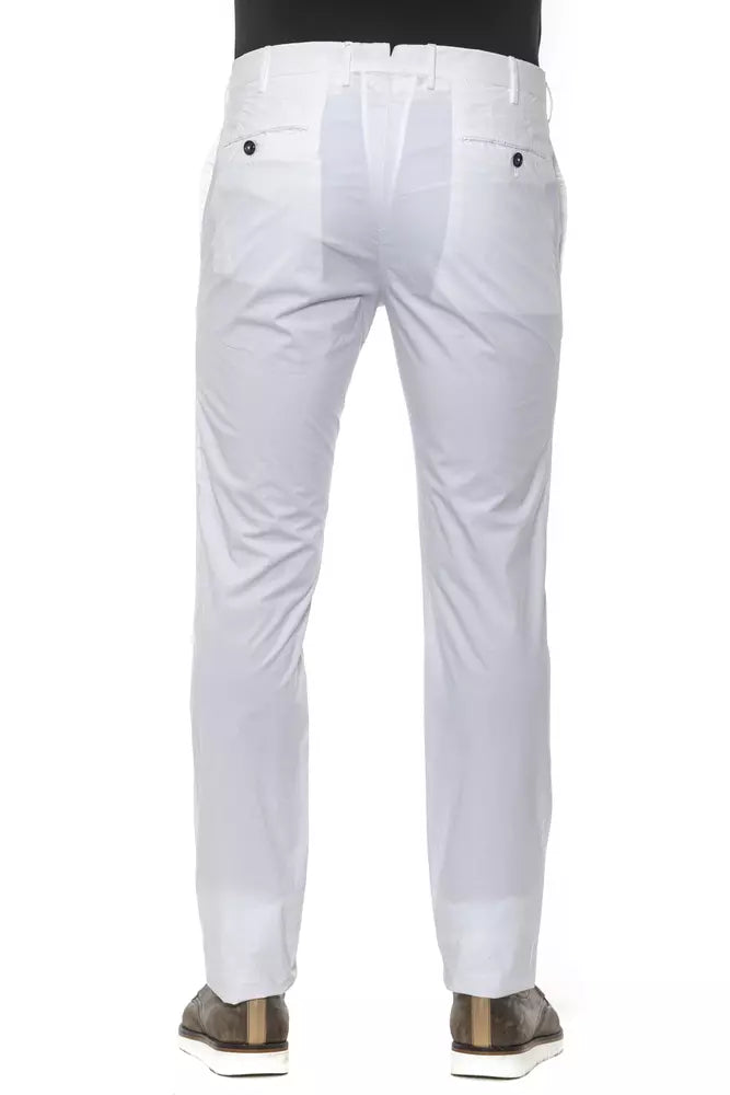 PT Torino White men's cotton trousers