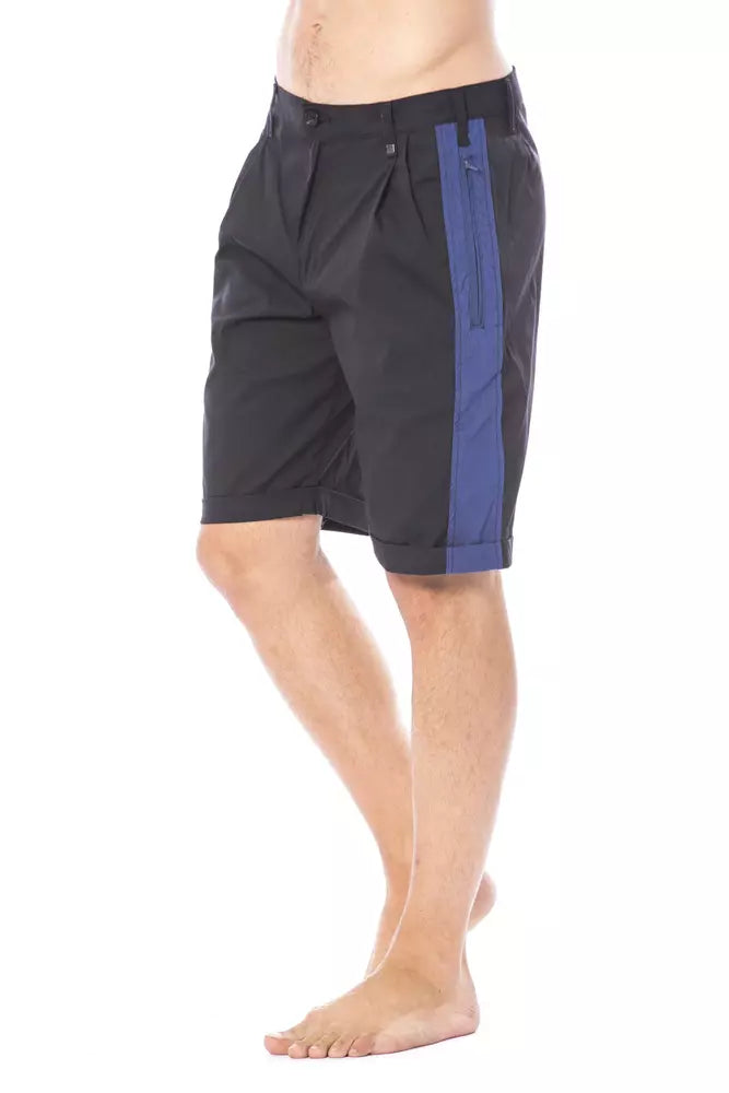 Verri Black Cotton Shorts for Men