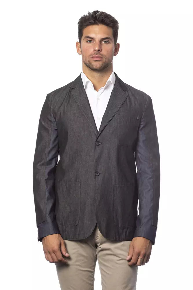 Verri Gray Cotton Blazer for Men