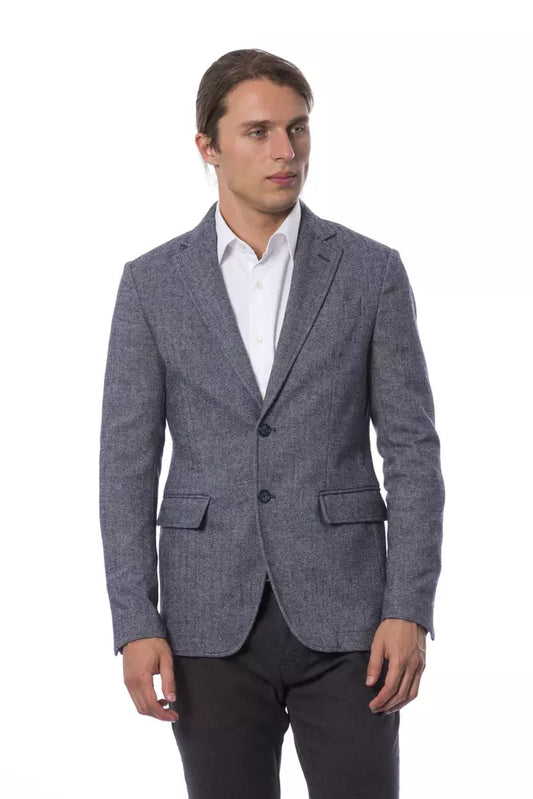 Verri Blauer Polyester Herren Blazer