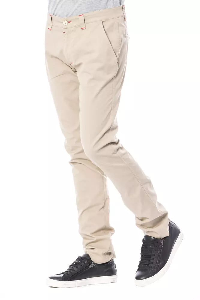 Verri Beige Cotton Men's Chino Pants