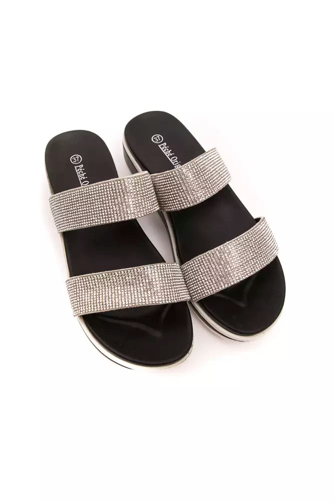 Péché Originel Silver Textile Women's Sandal