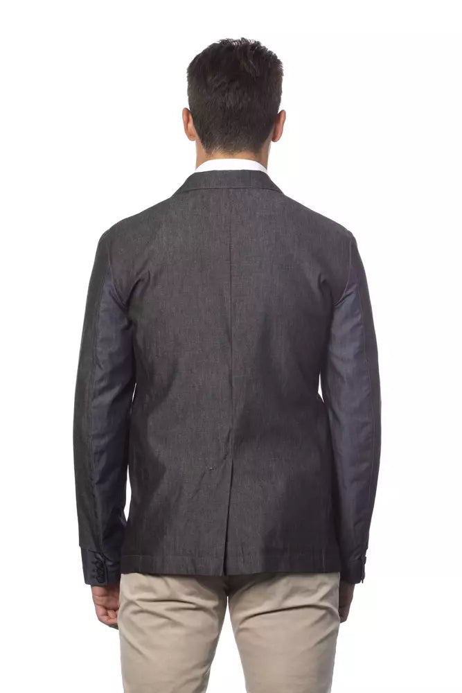 Verri Gray Cotton Blazer for Men