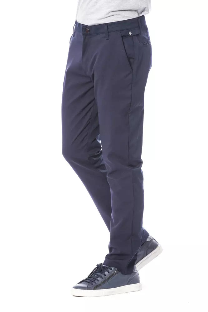 Verri Blue Polyester Pants for Men