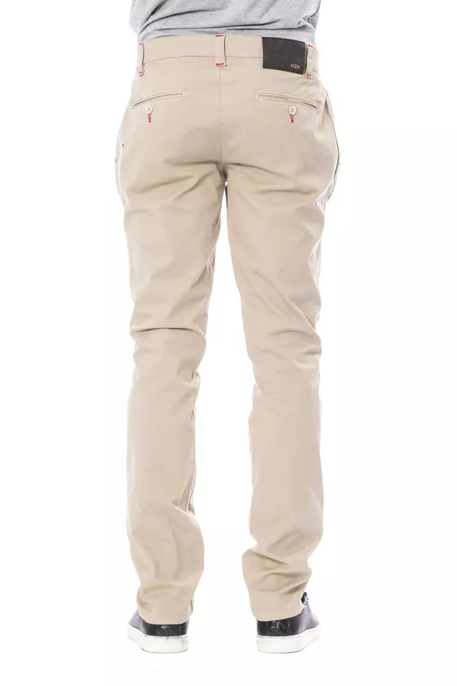 Verri Beige Cotton Men's Chino Pants