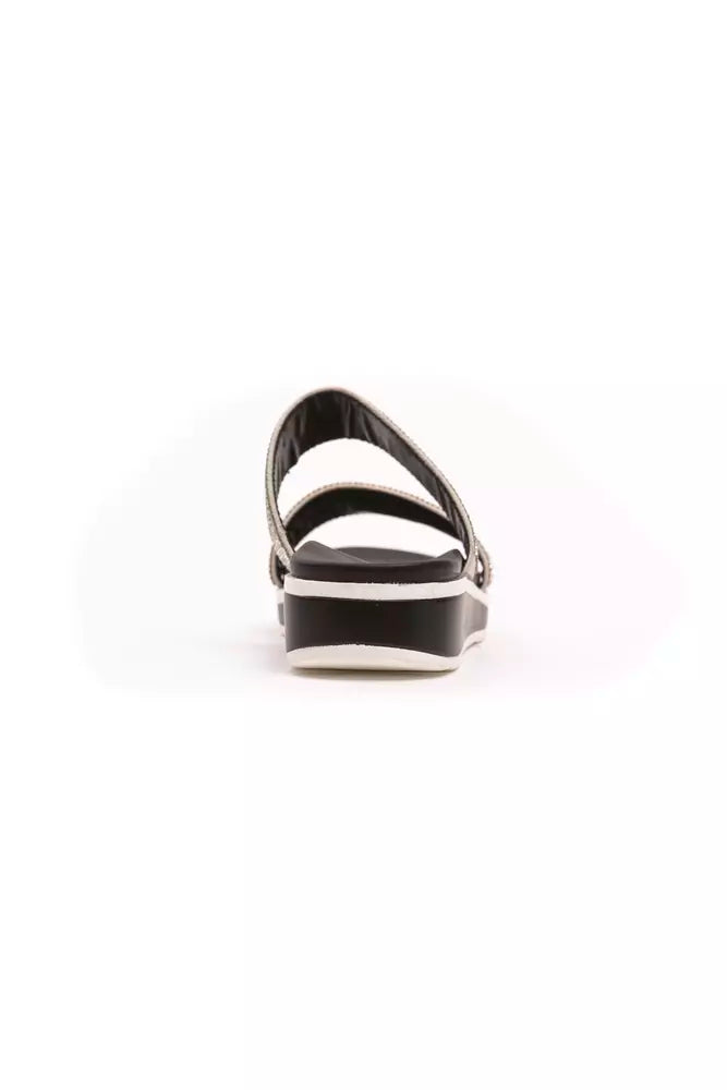 Péché Originel Silver Textile Women's Sandal