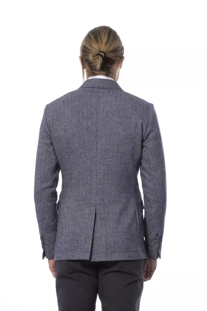 Verri Blue Polyester Men's Blazer