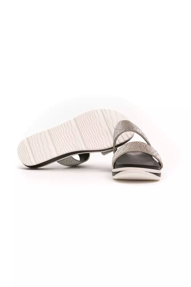 Péché Originel Silver Textile Women's Sandal