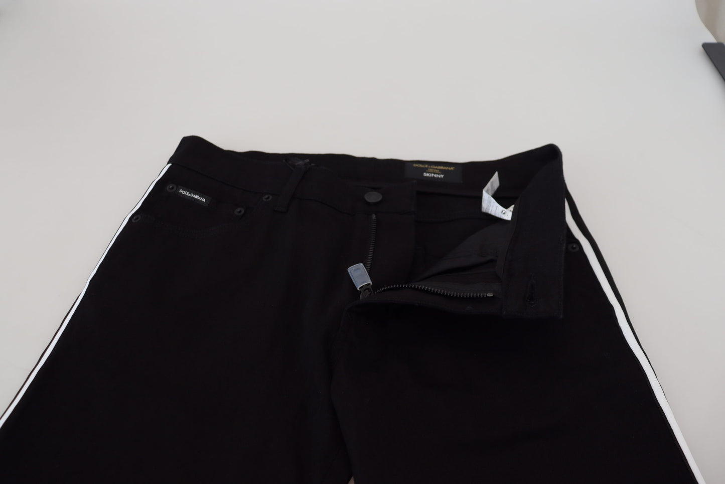 Dolce &amp; Gabbana Elegant Black Slim Fit Denim Pants