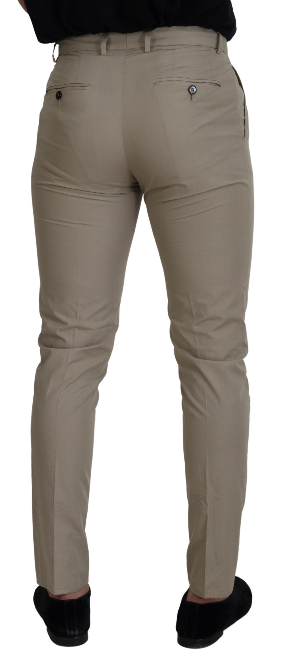 Dolce &amp; Gabbana Stunning Italian Cotton Trousers in Beige