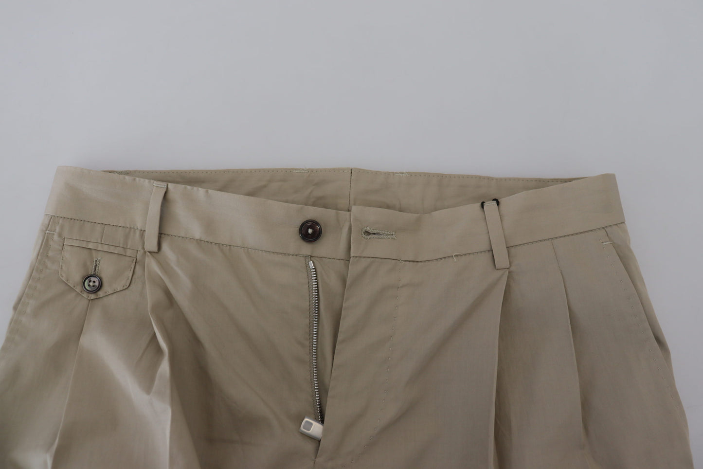 Dolce &amp; Gabbana Stunning Italian Cotton Trousers in Beige