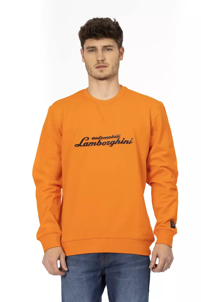 Automobili Lamborghini Orange Cotton Miesten villapaita