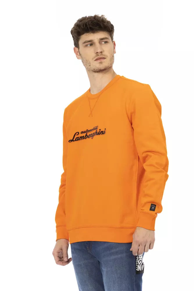 Automobili Lamborghini Orange Cotton Miesten villapaita