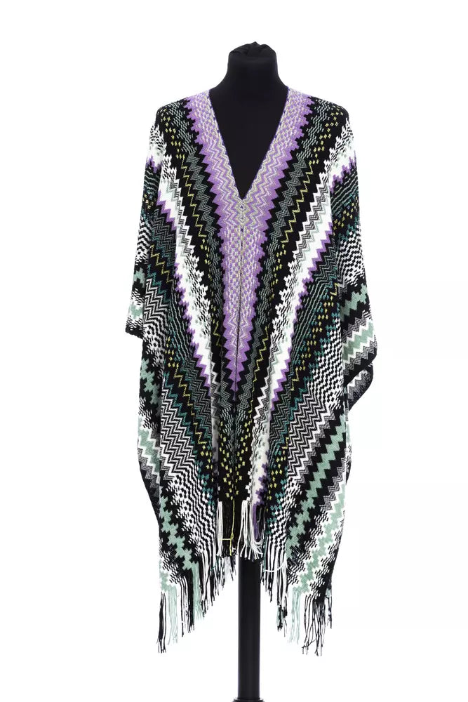 Missoni monivärinen villainen naisten poncho