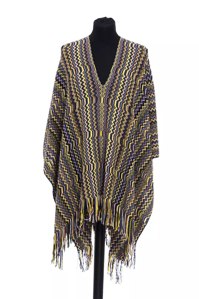 Missoni monivärinen villainen naisten poncho