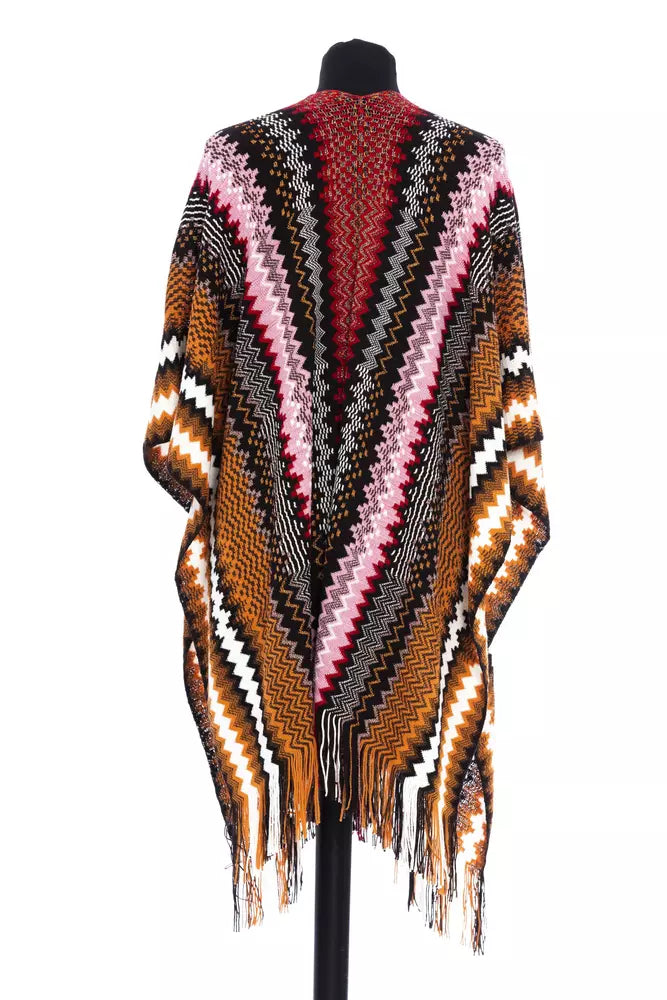 Missoni monivärinen villainen naisten poncho