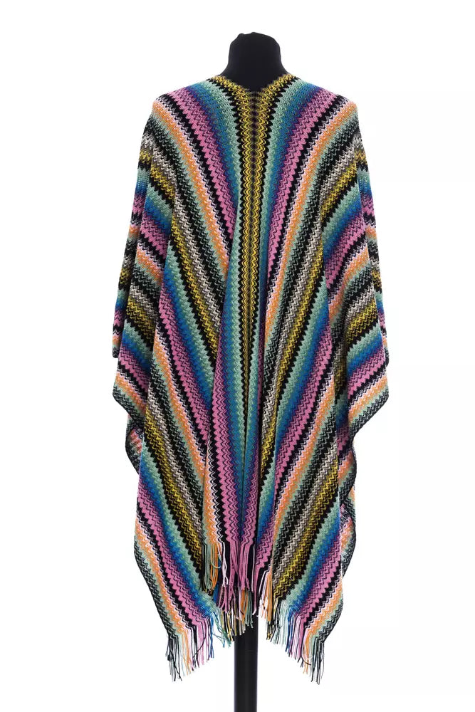 Missoni monivärinen villainen naisten poncho