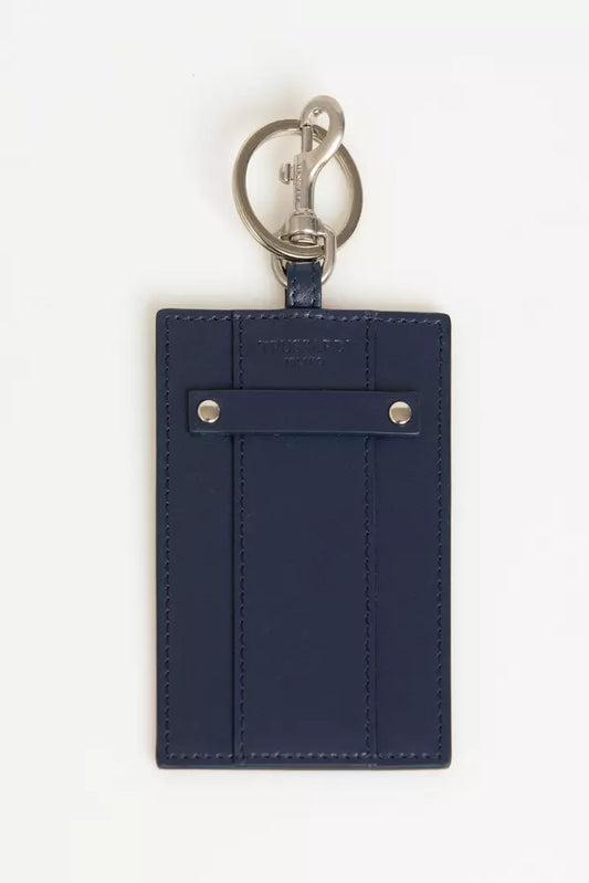 Trussardi Blue Leather Men's Keychain