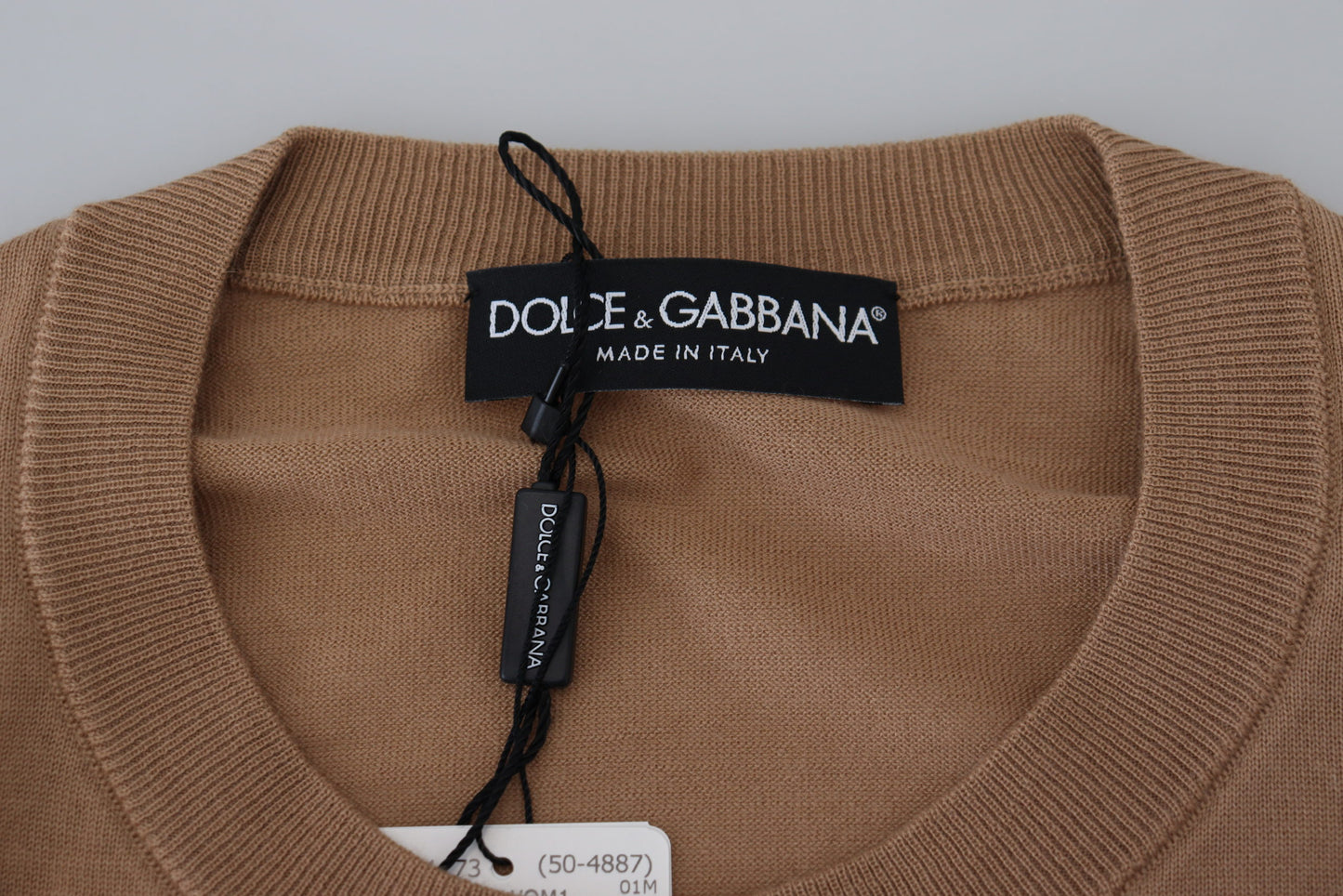 Dolce &amp; Gabbana beige kashmir pyöreäkauluksinen pusero