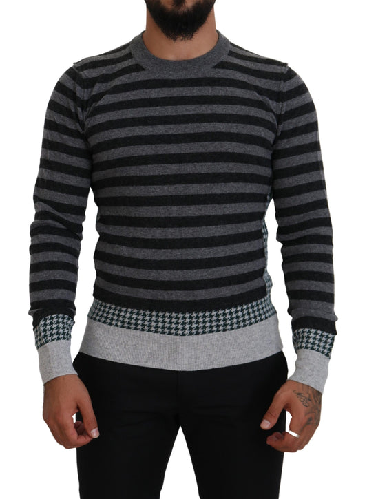 Dolce &amp; Gabbana Elegant striped wool round neck sweater