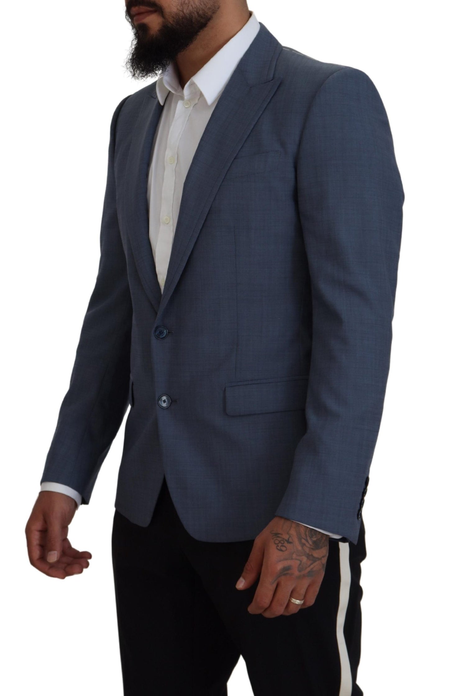 Dolce &amp; Gabbana Elegant blue single-breasted sports blazer