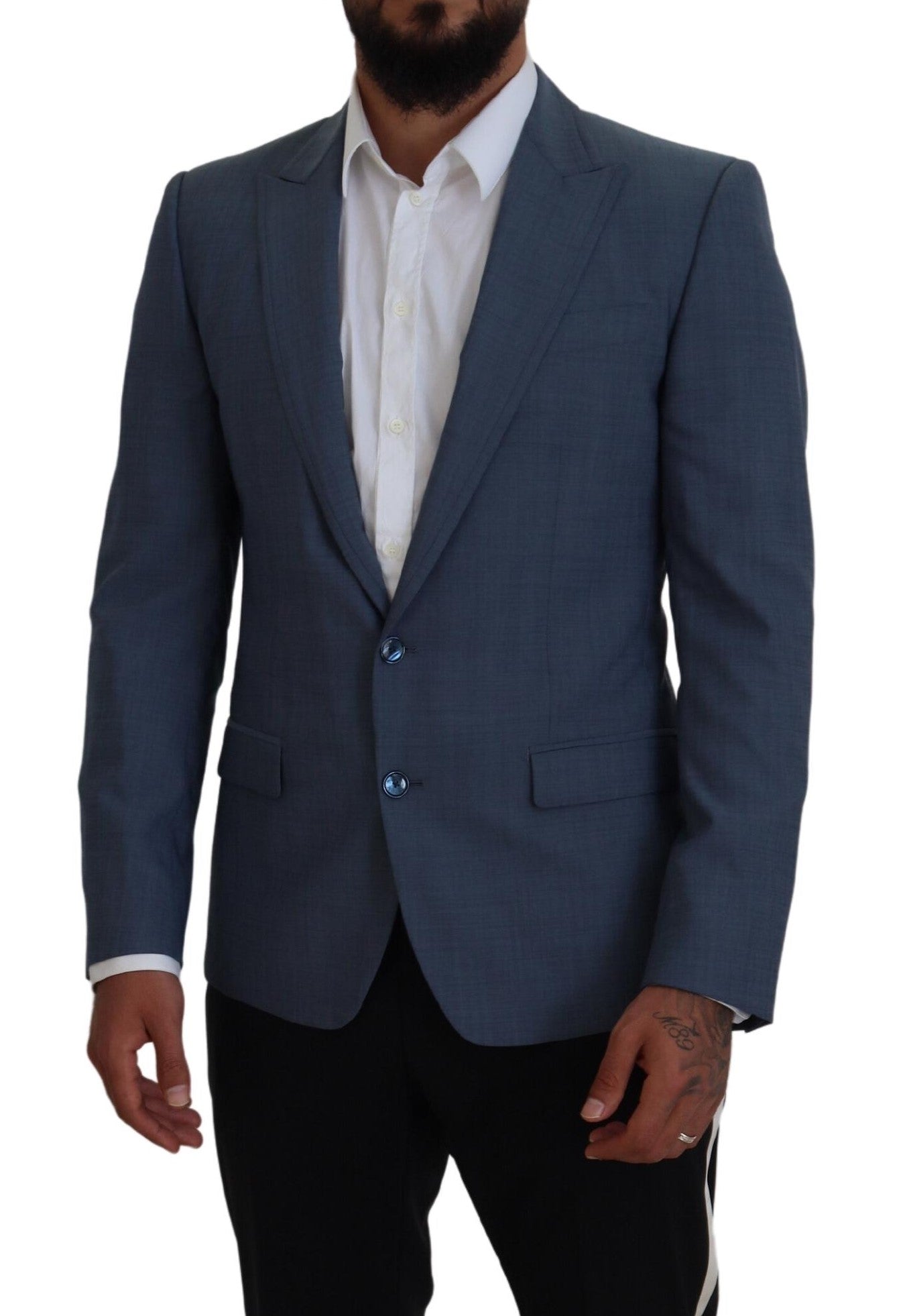 Dolce &amp; Gabbana Elegant blue single-breasted sports blazer