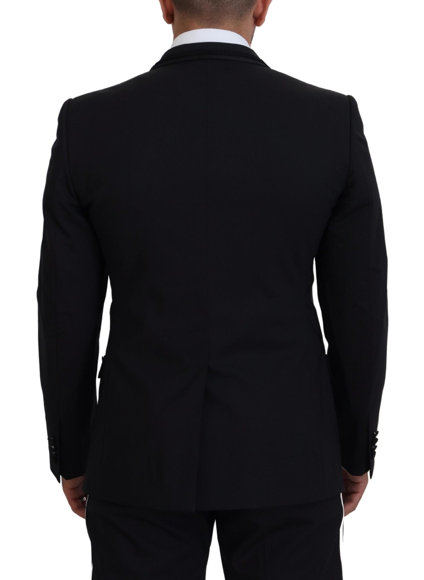 Dolce &amp; Gabbana Elegant black evening blazer with silk lining