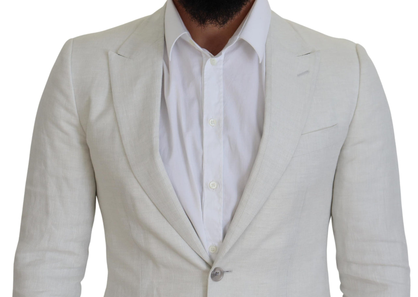 Dolce &amp; Gabbana Elegant white single-breasted Sicilia blazer