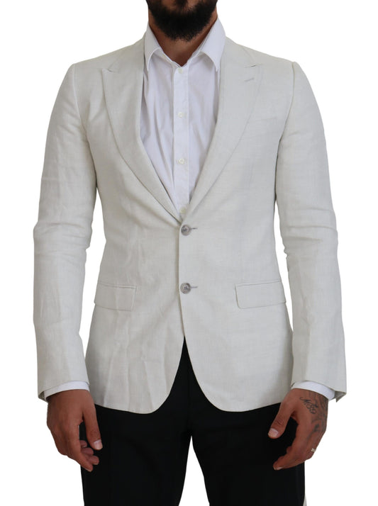 Dolce & Gabbana Eleganter weißer einreihiger Sicilia-Blazer